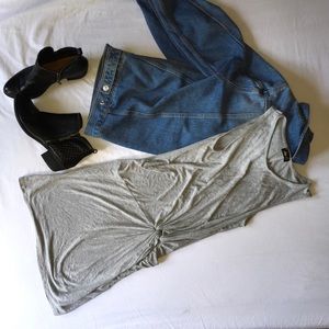 Grey knotted dress